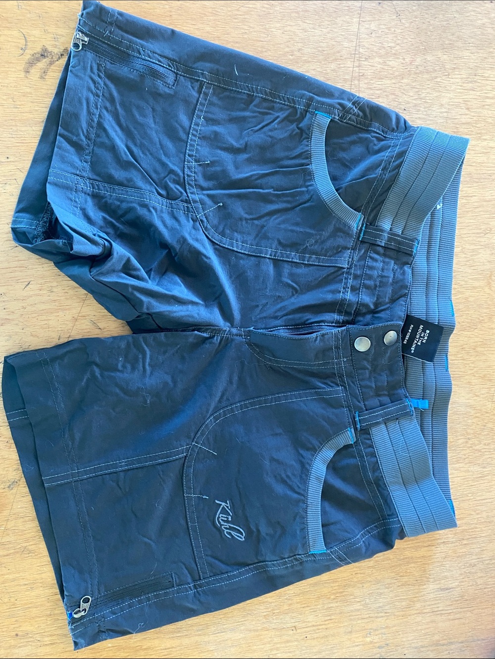 Kuhl Black Outdoor Hiking Shorts with Elastic Waistband